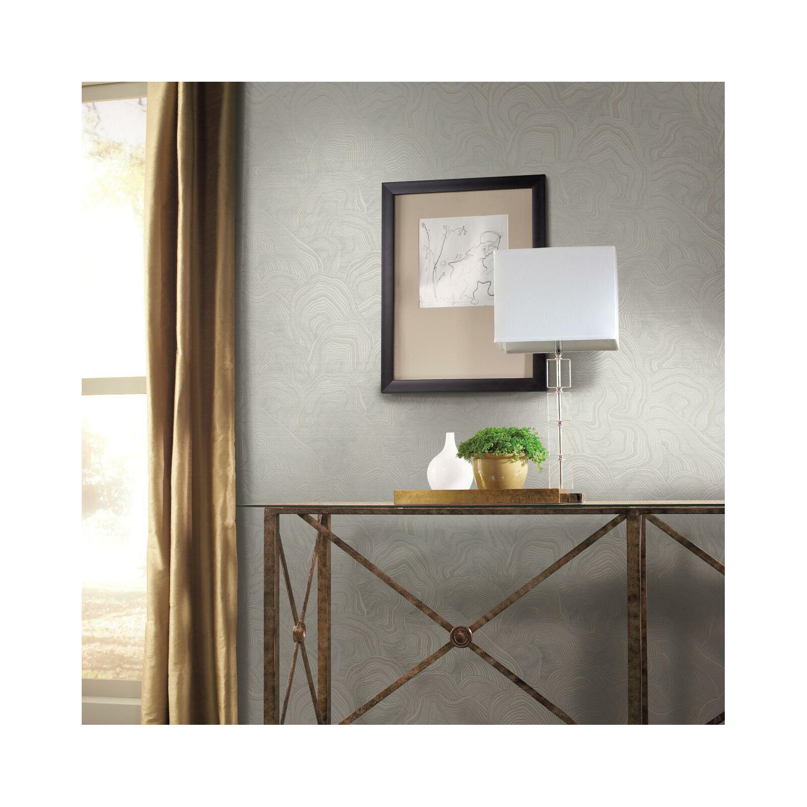 Nessa Abstract Wallpaper, Taupe
