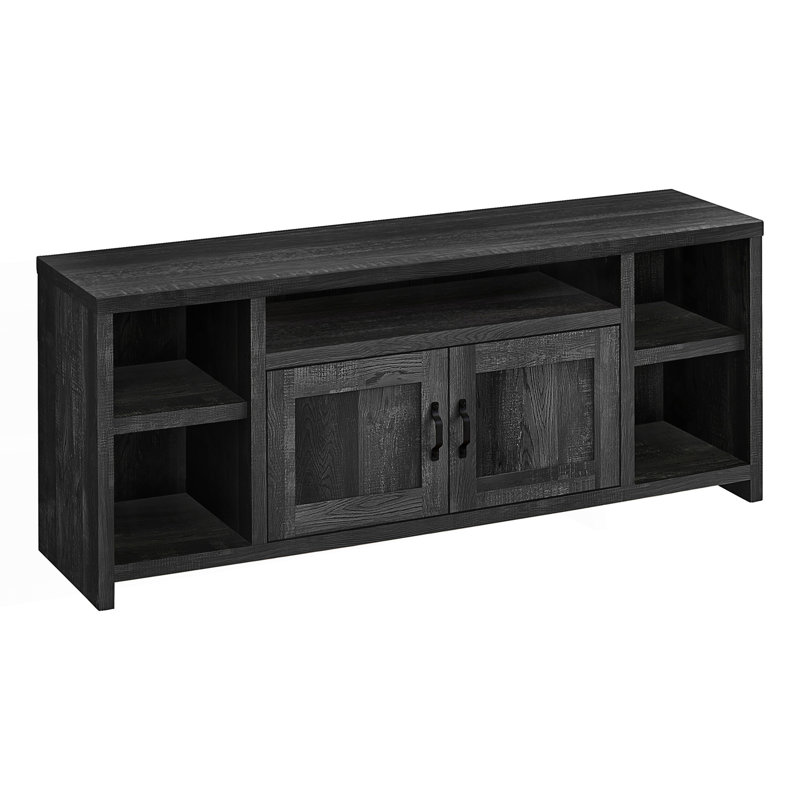 Meuble télé, meuble multimédia, armoire de rangement, armoire de salon, Noir