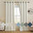 Leming 100% Waterproof and Blackout Solid Color Polyester Linen Textured Grommets Curtains Panel(Set of 2)-101068524-99481471