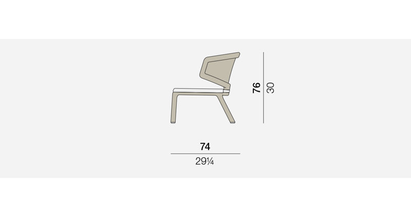 Seashell Outdoor Lounge Chair, Ash