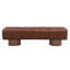 Banc de salle à manger rembourré pour la salle à manger, banc de repose-pieds sans assemblage pour le salon de la chambre à coucher, tabouret en polyuréthane, pieds en bois, capacité de poids de 300 lb-60026499