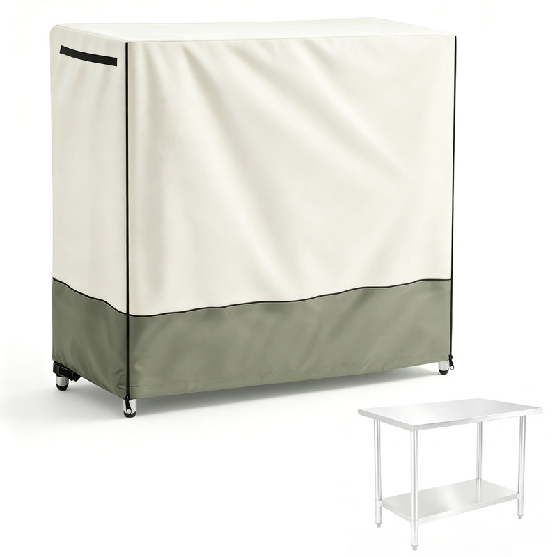 Housse de table de préparation pour l'extérieur, housse de table imperméable en acier inoxydable pour tables de travail de cuisine pour patio - L 36 po x l 24 po x H 35 po