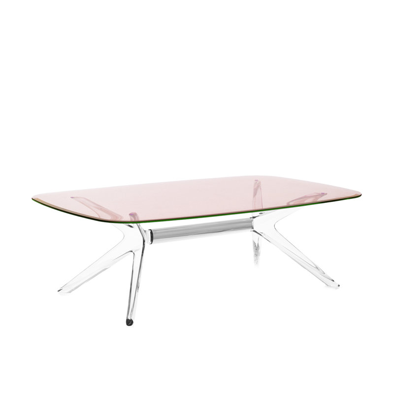 Blast Coffee Table, Crystal-Chrome, Pink