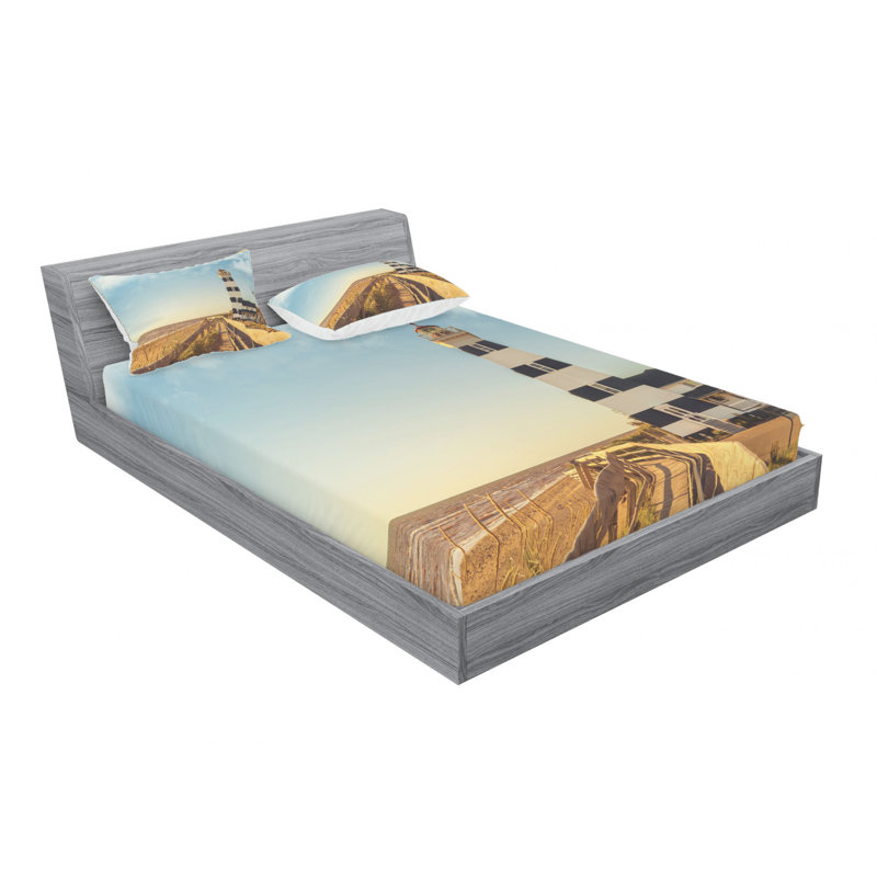 Microfiber Sheet Set, Queen Sheet Set with Fitted Sheet