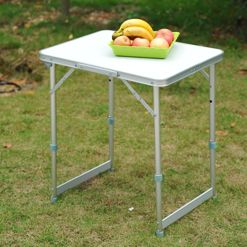 Table de camping pliante de 23 po - Hauteur réglable, portable léger pour diverses utilisations