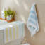 Ensemble de 6 serviettes à rayures fraîches Pro + (2 serviettes de bain, 2 serviettes à main, 2 débarbouillettes)