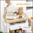 Utility Kitchen Cart, Rolling Island with Rubberwood Top, Narrow Design, Storage Drawer & Cabinet for Modern Kitchens-1409085561