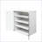 Shoe Storage Box with RGB LED Lights, 4 Tier Stackable Organizer with Tempered Glass Door | Minimalist | Particle Board+MDF