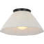 Bradley Flush Mount with Scalloped Silk Pleated Shade-458789069-458789068