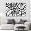 Abstrait noir et blanc sur toile-1264878609