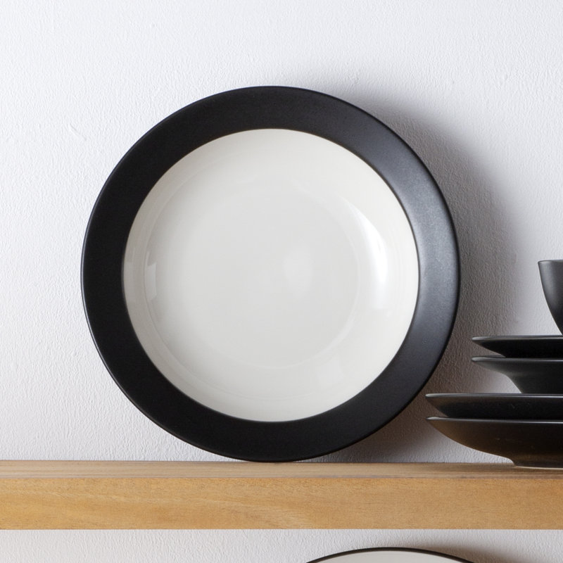 Noritake Colorwave 12-Piece Coupe Dinnerware Set, Service for 4, Graphite