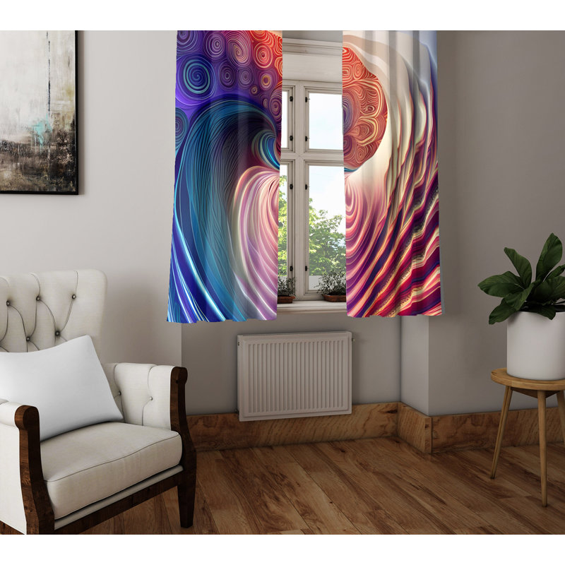 Paire de rideaux semi-transparents Aideliz, L 20 po x L 52 po
