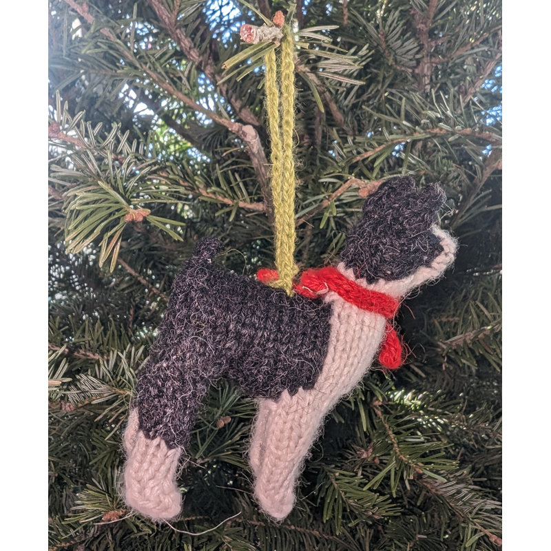 Arcadia Home Boston Terrier Hand-Knit Ornament