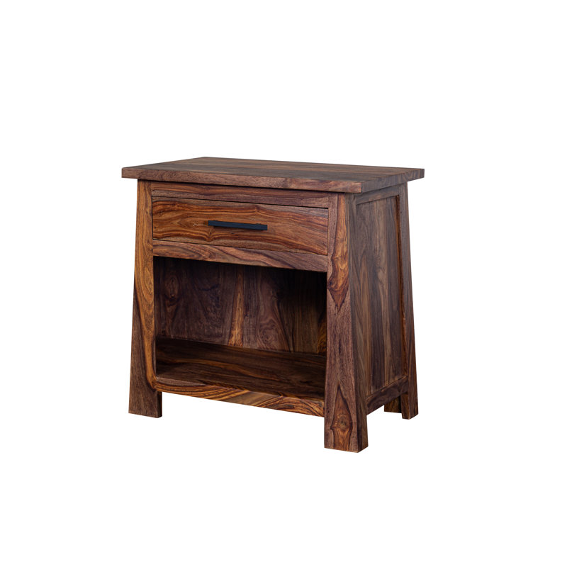 Ringgold 25.5'' W Solid Wood Nightstand, Dark Brown