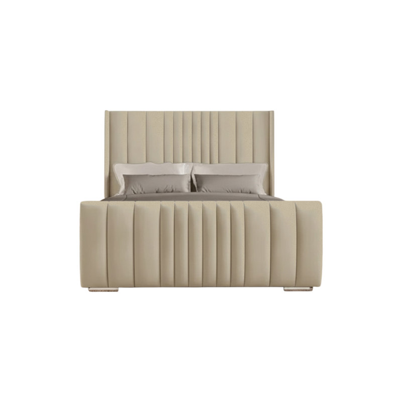 Schwamm Upholstered Bed Frame, Coffee, Small Double (4')