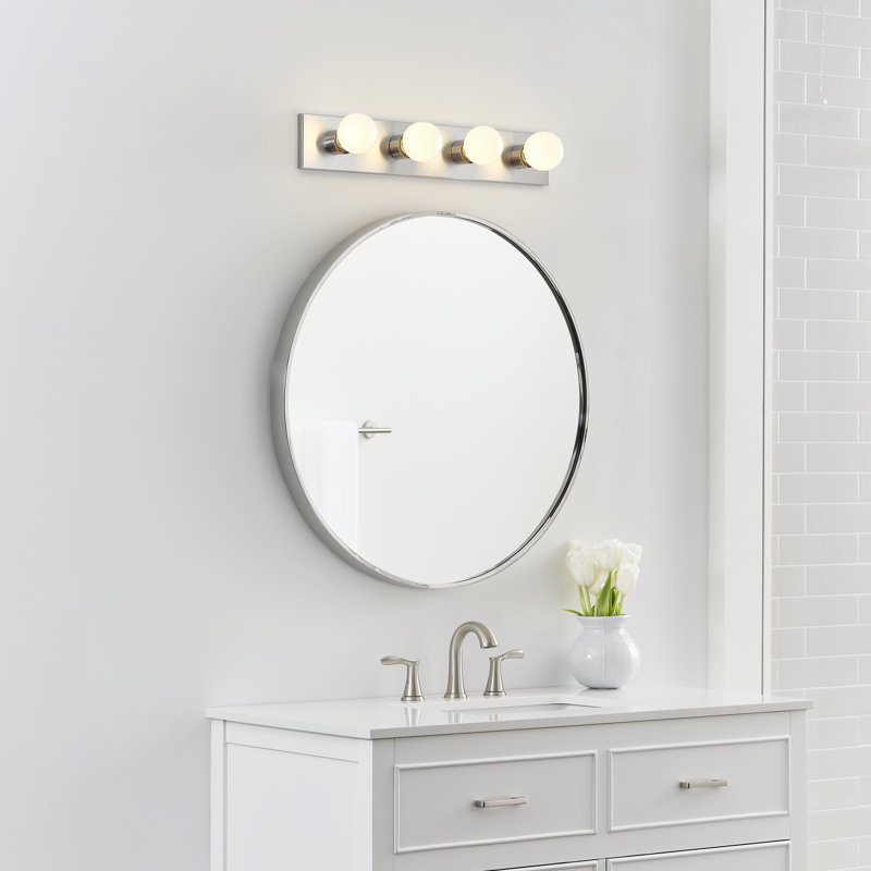 Center Stage Four Light Wall / Bath from Generation Lighting , Brushed Stainless