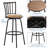 Bumpy Swivel Upholstered Adjustable Height Counter Stool with Metal Frame-727251681