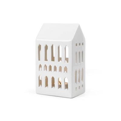 Urbania 7.1" Ceramic Tabletop Lantern Candle Holder