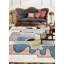 Tete A Tete Hand Tufted Abstract Area Rug in Ivory/Blue/Black/Brown-1452676826