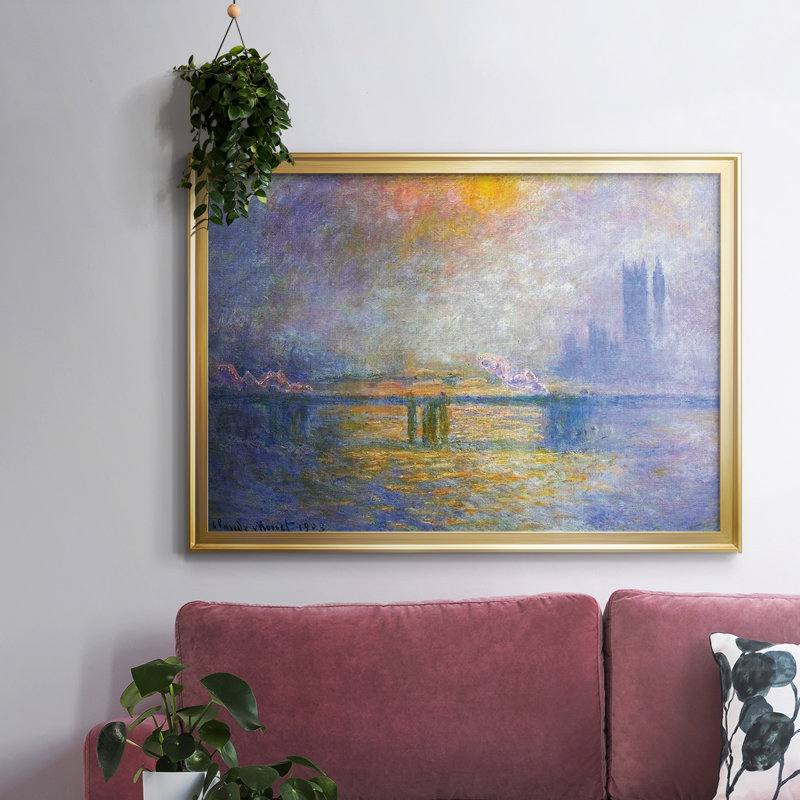 Charing Cross Bridge, The Thames 02, 1903, H 14 po x l 20 po x P 1,5 po, Or