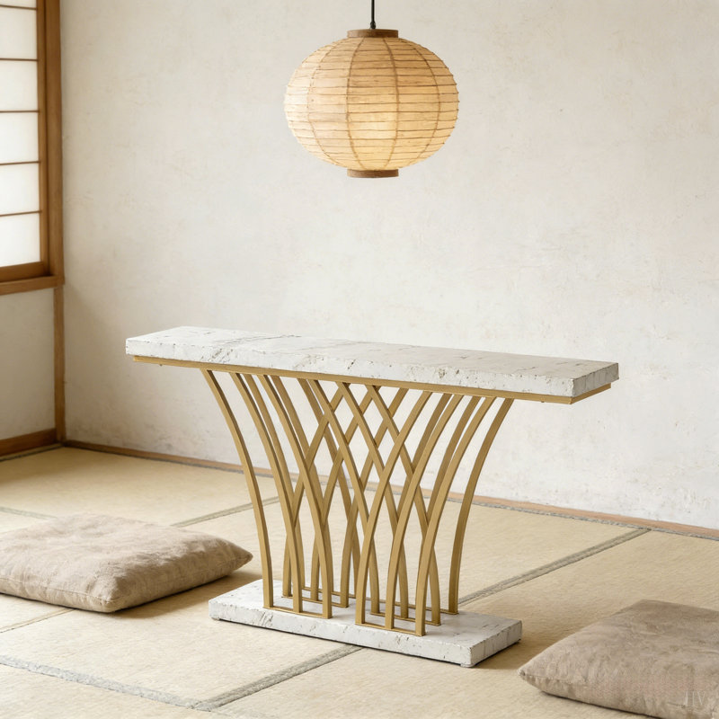 Table d'entrée de luxe, table de couloir, console