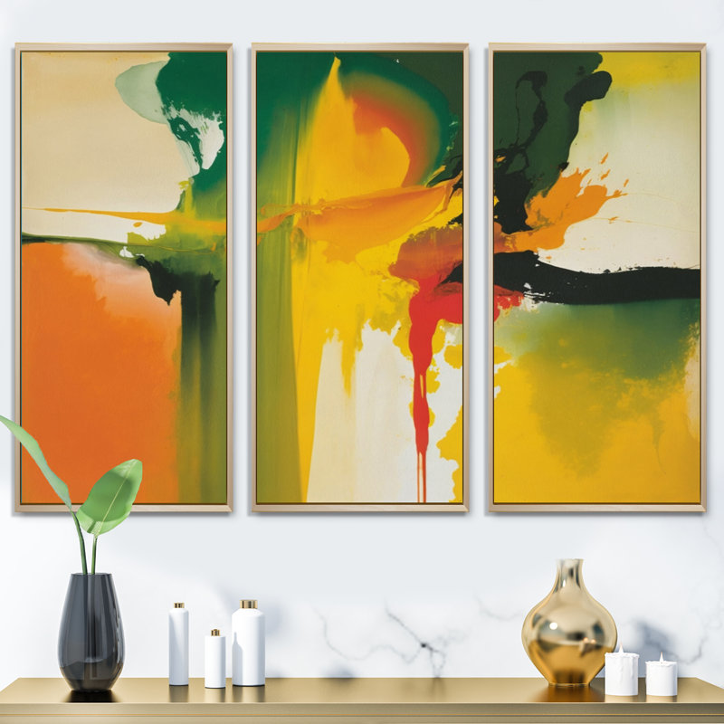 «Moss espagnol», reproduction d'art sur toile 3 pièces, Toile avec cadre naturel, H 20 po x l 36 po x P 1 po
