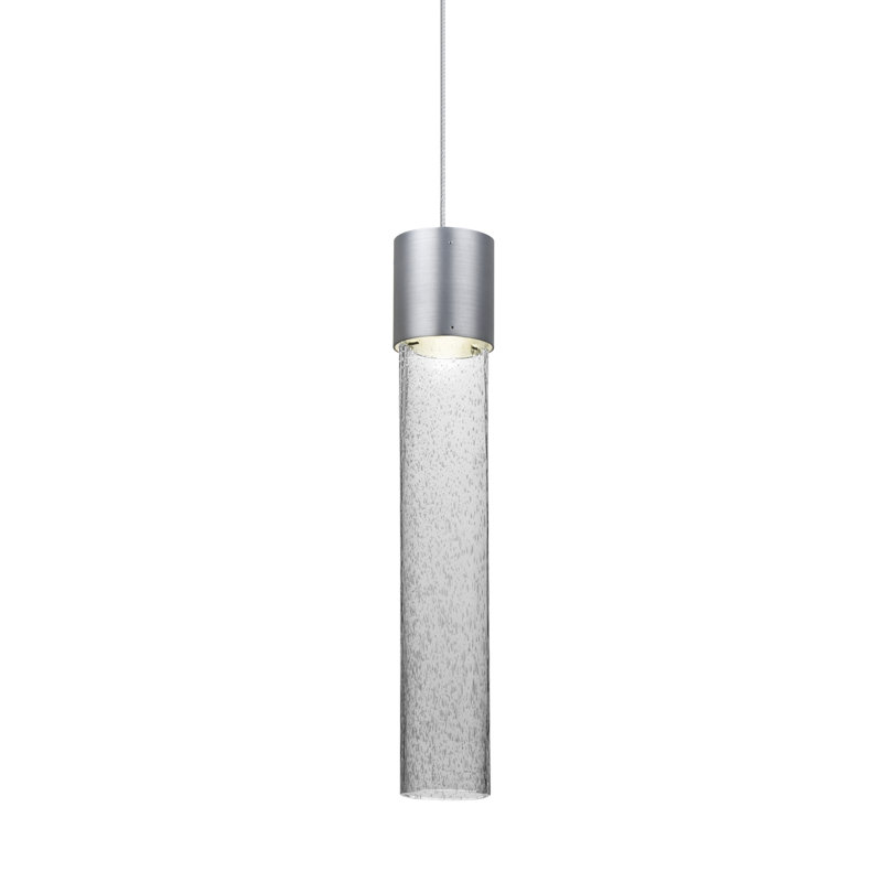 Luminaire suspendu cylindrique 1 lumière, Transparent