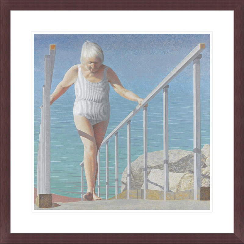 A Woman on a Ramp by Alex Colville -Framed Giclee Print, H 23,5 po x l 23,51 po