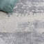 Brianne Hand Loomed Viscose/Cotton Abstract Rug in Grey-2058940928