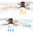 Tavontae 24'' Ceiling Fan with Dimmable 3CCT LED Lights and Remote Control-743545589