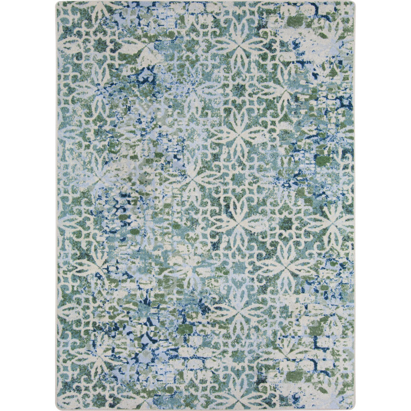 First Take Composite Sea Green Area Rug, Rectangle 7'8" x 10'9"