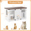 47.25" Large Cat Litter Box Enclosure with LED Light