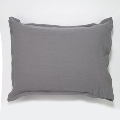 Taie décorative en coton délavé à la pierre avec fermeture à enveloppe, texture douce