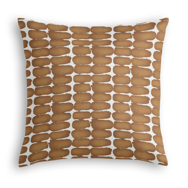 Geometric Reversible Throw Pillow, Yellow, 24" x 24"