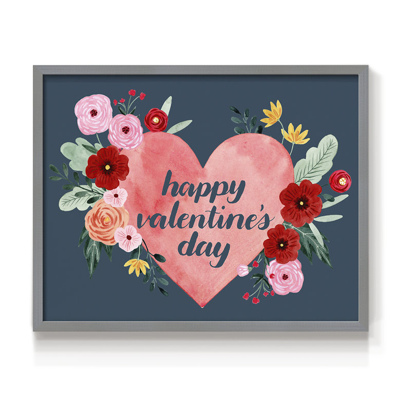 Collection Sweet Hearts - impression encadrée - réarmable, H 8 po x l 10 po, Gris