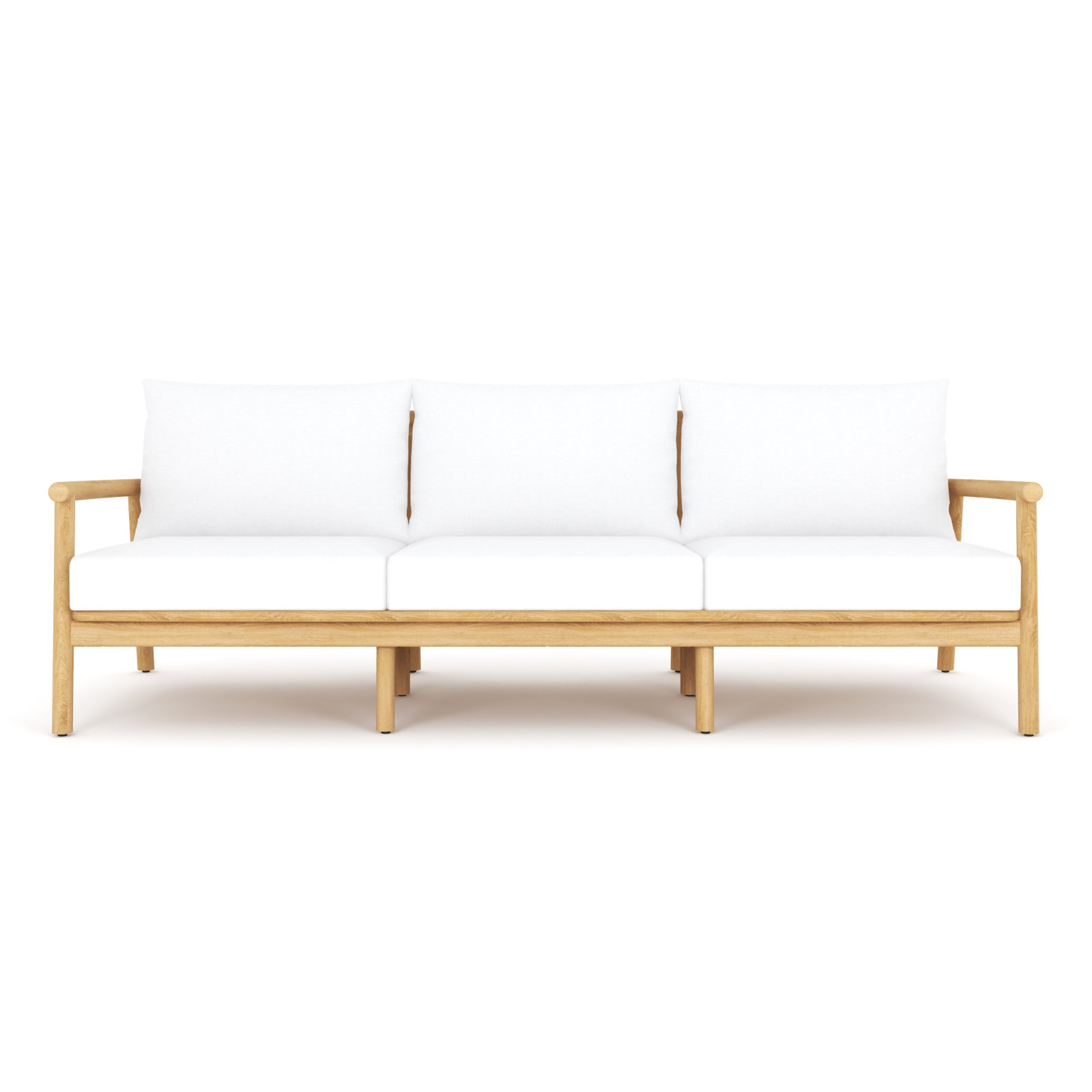 Maia 85" Teak Sofa, White