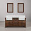 Meuble-lavabo de comptoir en marbre blanc Carrare de 72 po Keighley-358184937