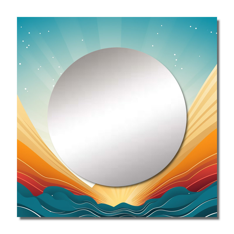 Coucher de soleil Bold Graphic, 36 po x 36 po