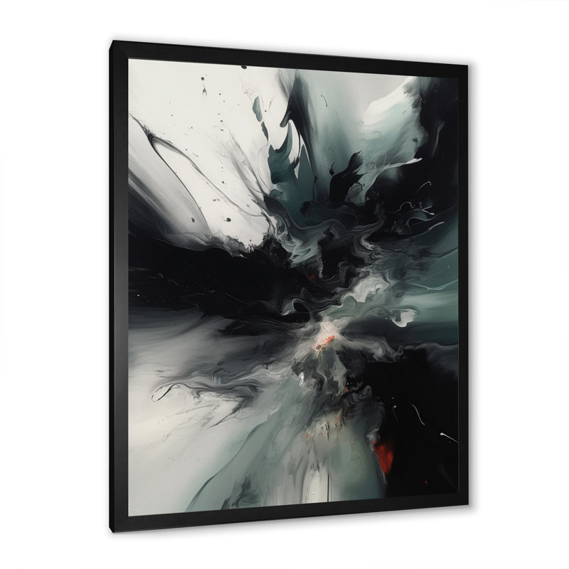 Tupman Abstracted liquide mouvements I, H 40 po x l 30 po x P 1,5 po, Cadre photo noir