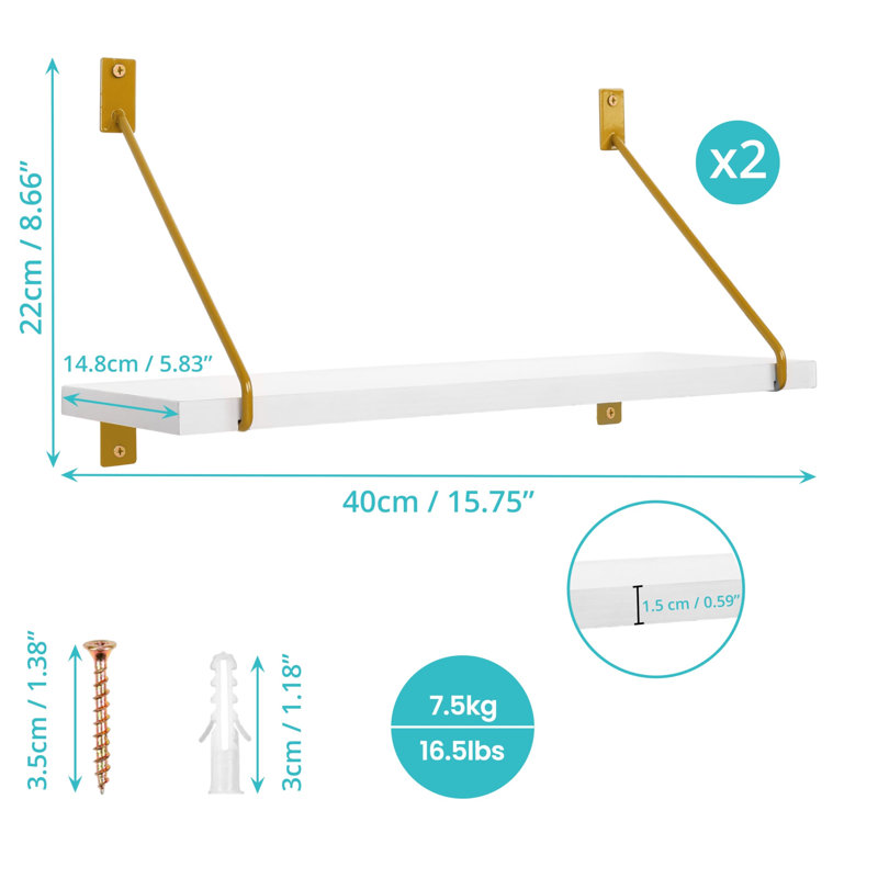 Haverhill 2 Piece Bracket Shelf