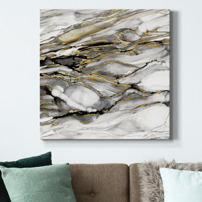 Marbled Gold I - Wrapped Canvas Print
