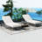 Outdoor Lounge Chair, Patio Chaise Lounge With 5-Position Backrest, Rattan Outdoor Lounge Chair With Cushion And Wheels For Poolside, Backyard, Garden (Grey+Beige)