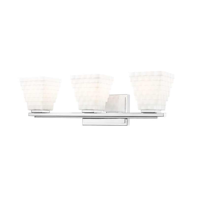 Ensemble de meuble-lavabo 3 lumières Teyona, Chrome poli
