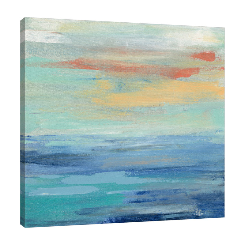 «Sunset Beach II» par Silvia Vassileva, reproduction sur toile tendue, H 36 po x l 36 po x P 1,5 po