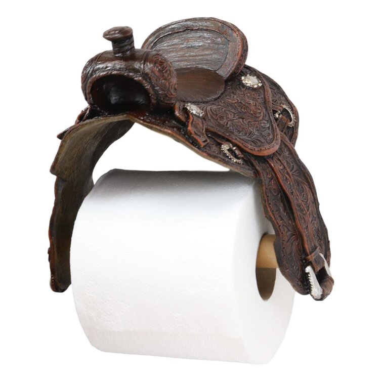 horseshoe toilet paper holder, cowboy bathroom decor, western