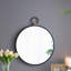 Miroir mural 24 po x 27 po avec cadre noir, miroir décoratif minimaliste contemporain, miroir