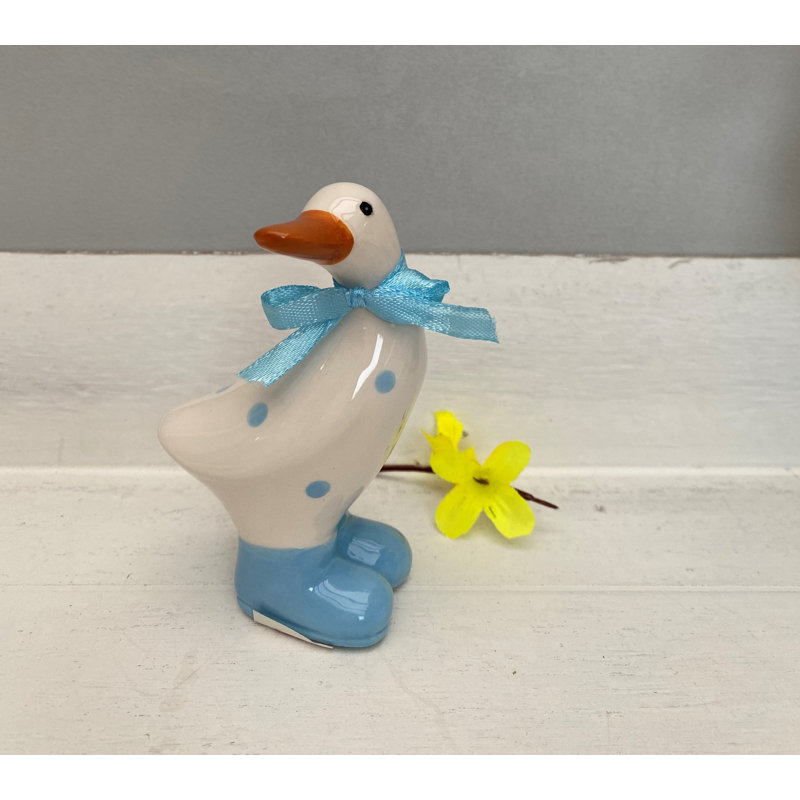 Tedford Animals Statue, White/Blue