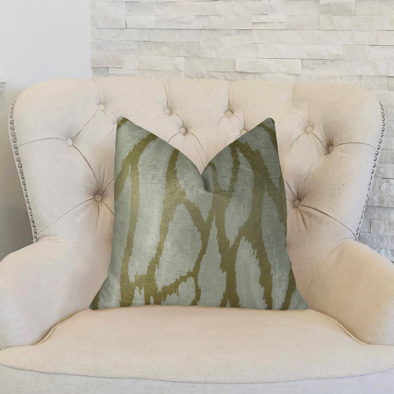 Coussin de luxe fabriqué à la main de branche de Kailua, 22 po x 22 po, Coussin décoratif