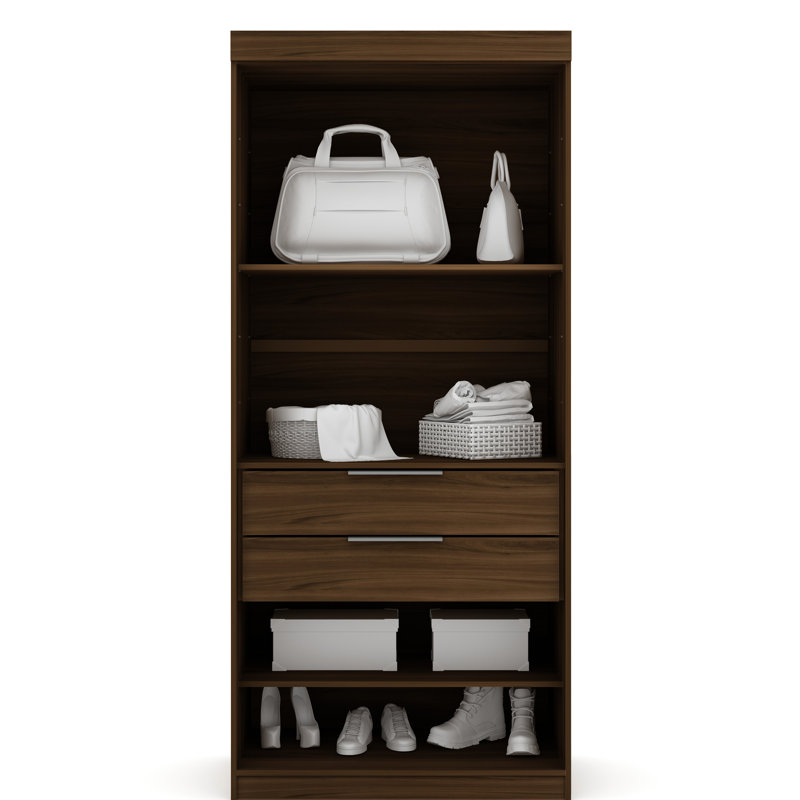 Aleece 71.96'' Closet System, Brown