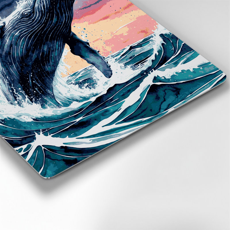 Art mural bleu en métal Coastal, H 12 po x l 12 po
